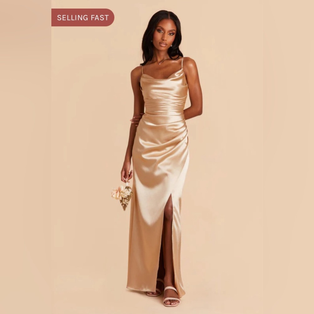 Birdy Grey Lydia Bridesmaid Dress Satin Gold
